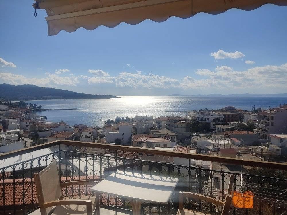 Panoramic sea view over Kassandra Gulf
